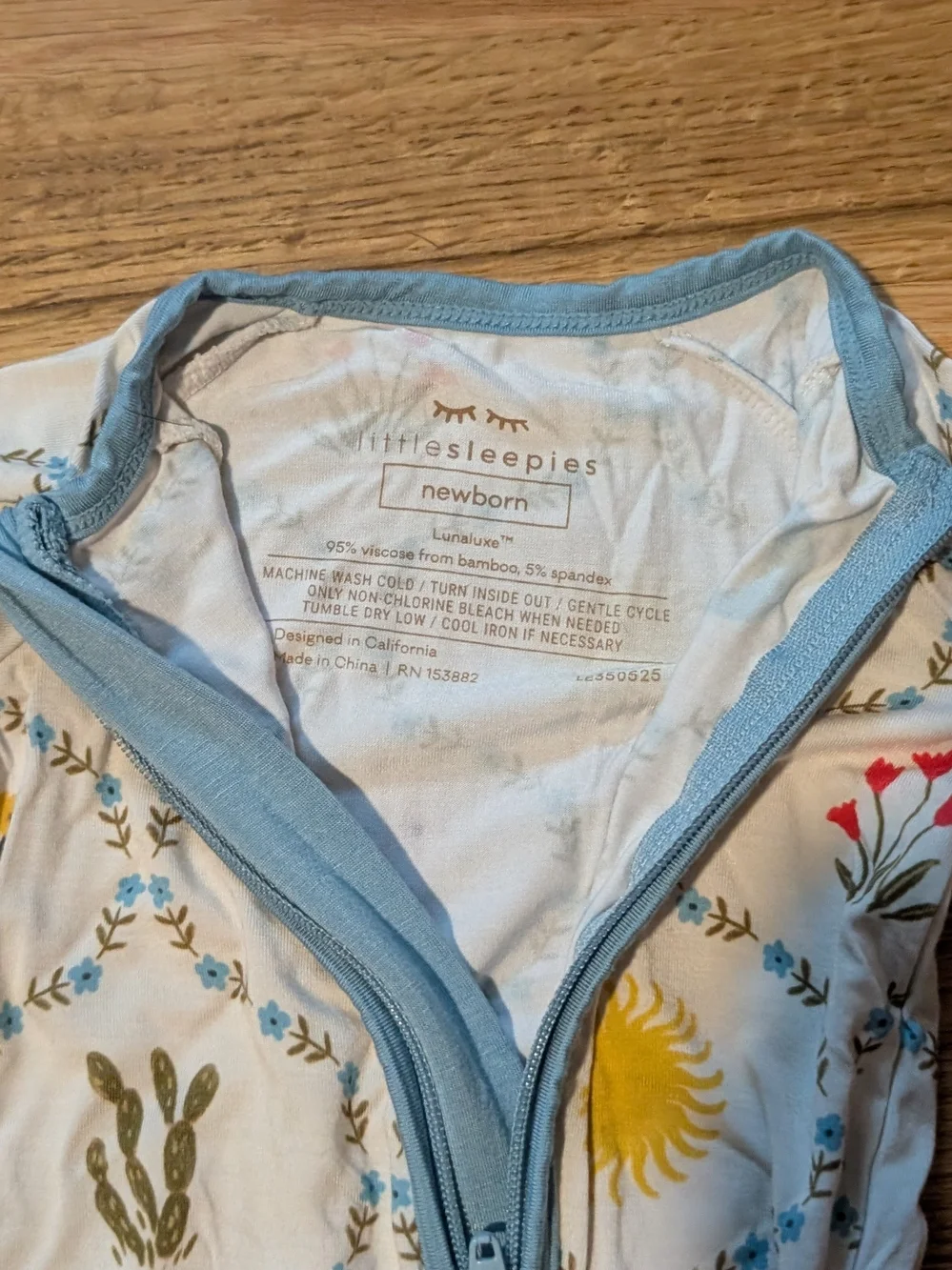 Little Sleepies Newborn Desert Blooms Zipper PJs